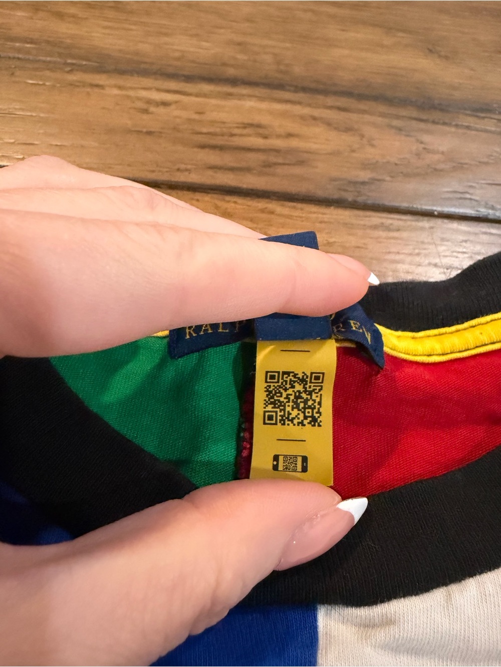 Polo by Ralph Lauren Colorblock Tee in Blue, Red, Green, White & Black - Picture 4 of 13